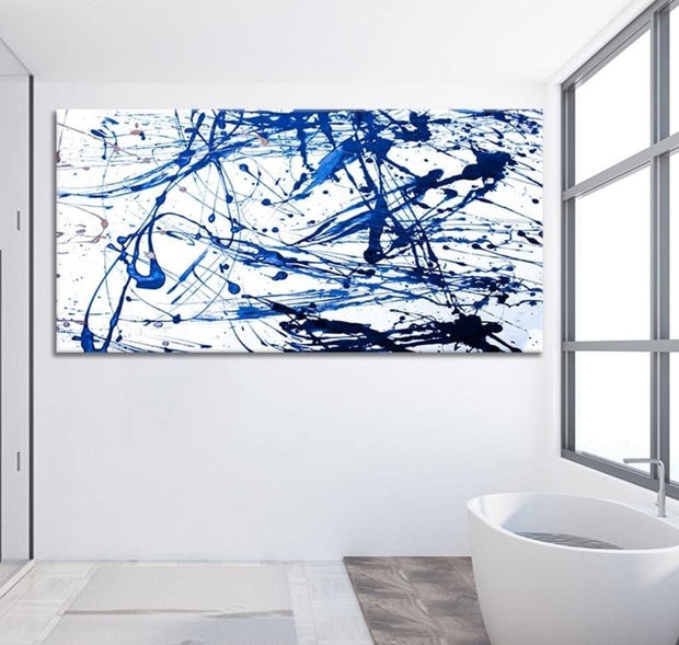 Blue Splashes - Canvas Wall Art - Art Boutike