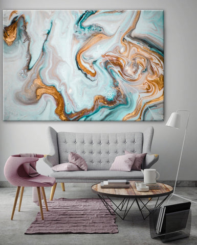 Agate Gold- Acrylic Wall Art - Art Boutike