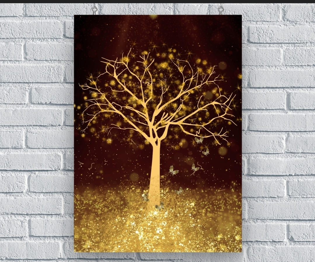 Golden Tree - Acrylic Wall Art