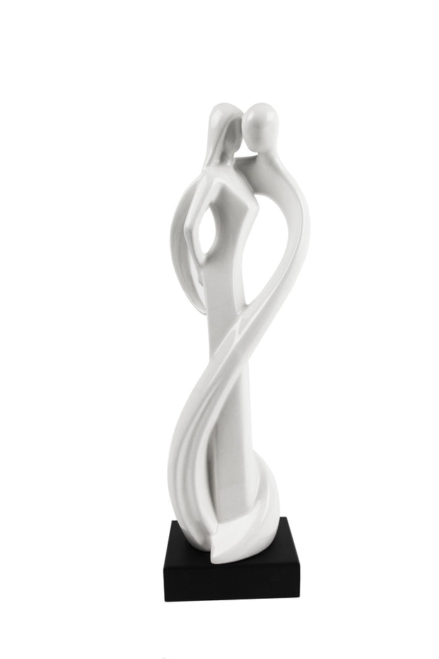Standing Couple White Sculpture - Art Boutike